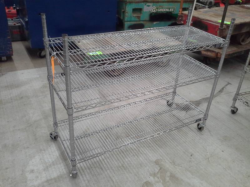 lot 739 image: 40 x 48 x 18 Stainless Steel Wire Shelving