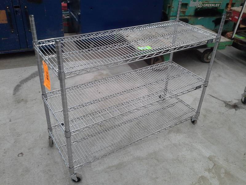 lot 738 image: 48 x 48 x 18 Stainless Steel Wire Shelving