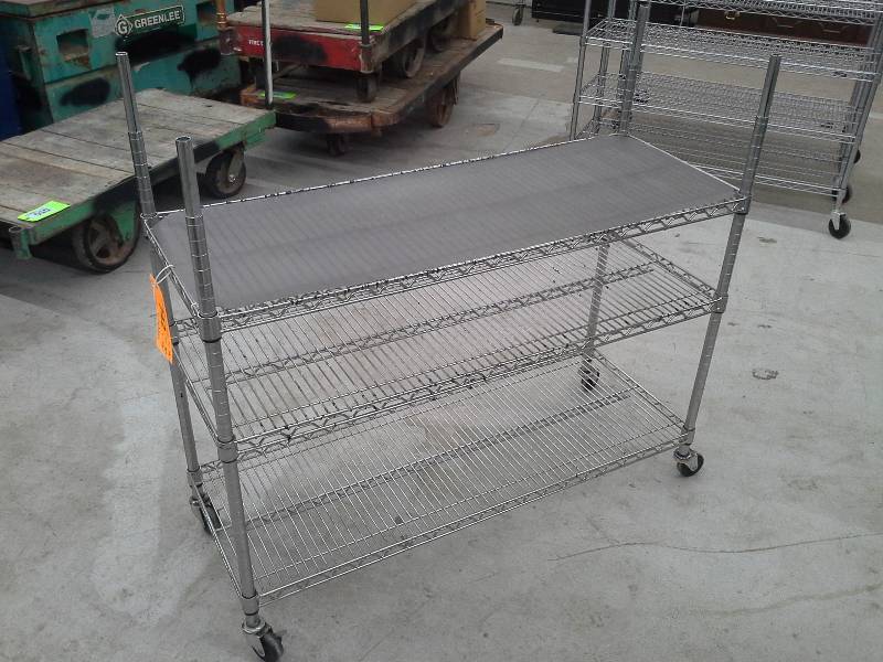 lot 742 image: 45 x 48 x 18 Stainless Steel Wire Shelving
