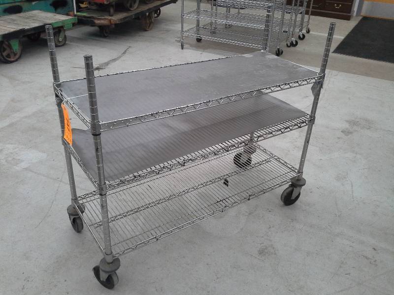 lot 747 image: 42 x  48 x 18 Stainless Steel Wire Shelving