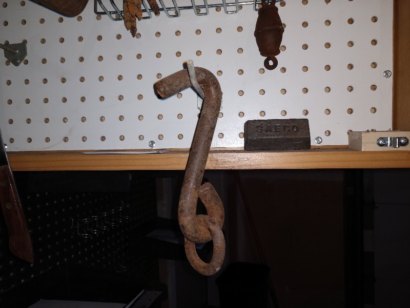 Scale Weight, Drawer Handles, Gate Valves, Meat Cleaver, Screw In Hooks, and Salvage