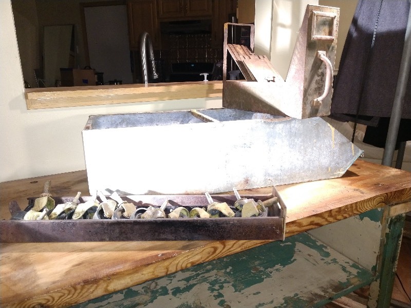 Parts Bin, Casters, Galvanized Parts Bin, Library File w Handle