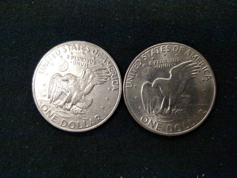 1971 D & 1972 D Eisenhower Dollars...