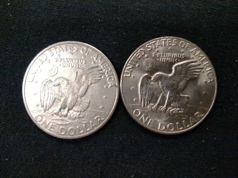 1971 D & 1974 D Eisenhower Dollars...