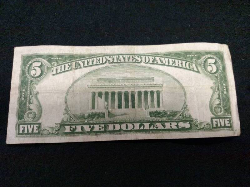 1934 Silver Certificate Five Dollar...