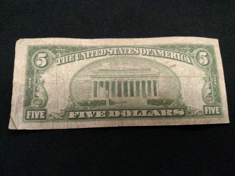 1934 A Silver Certificate Five Doll...