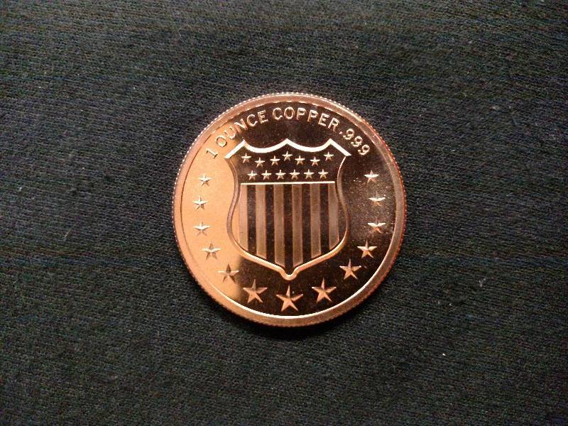 Bison One Ounce .999 Fine Copper Co...