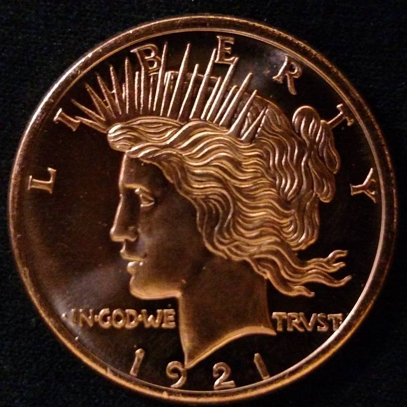Liberty One Ounce .999 Fine Copper ...