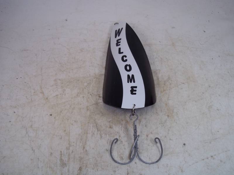 Black and white Decorative Daredevil 24 Welcome sign