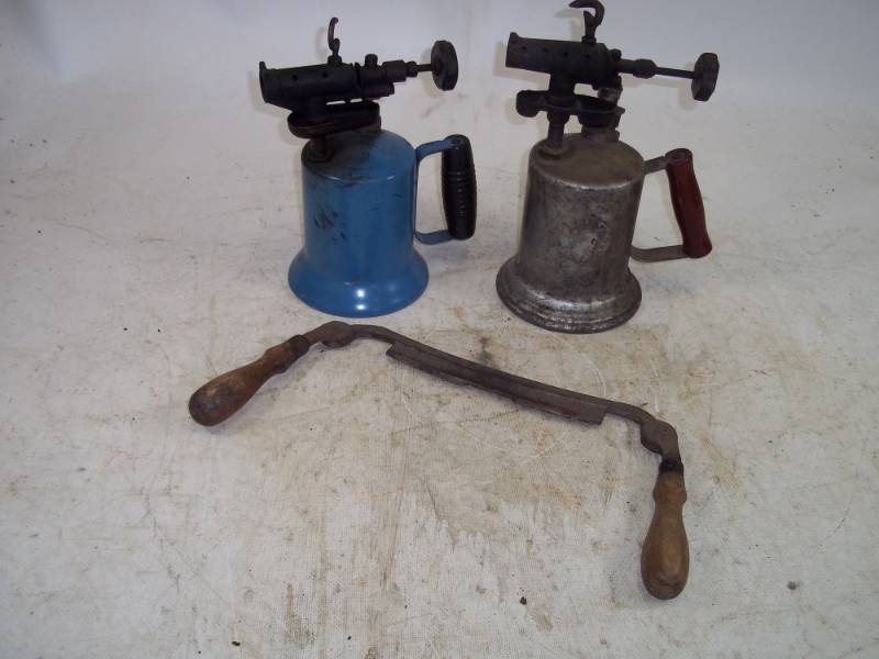 2 Vintage Torches and Draw Plane