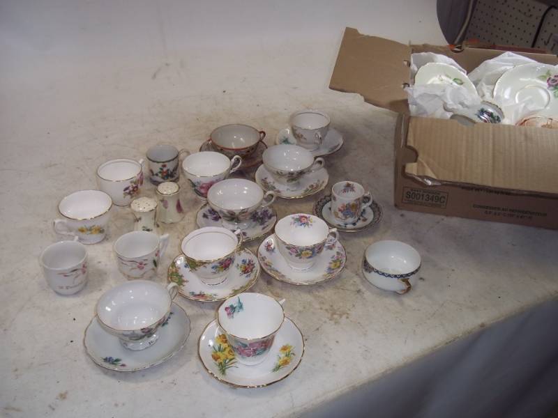 Vintage Tea Cups Saucers and Miss. Glassware