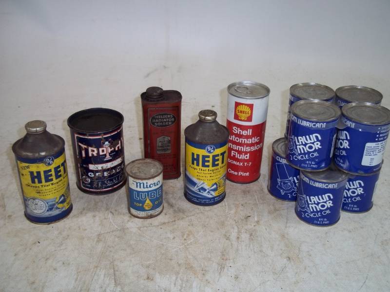 Vintage Automotive Cans FULL