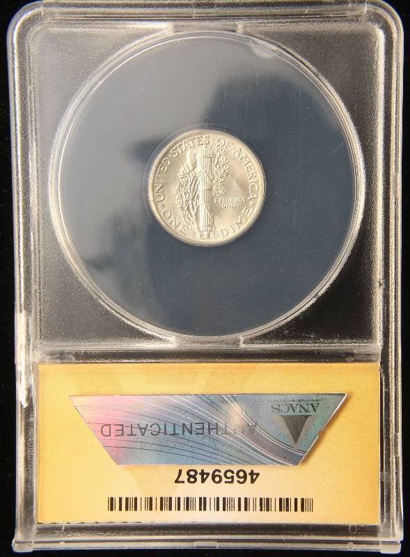 1944-S US MERCURY SILVER DIME MS66 ANACS