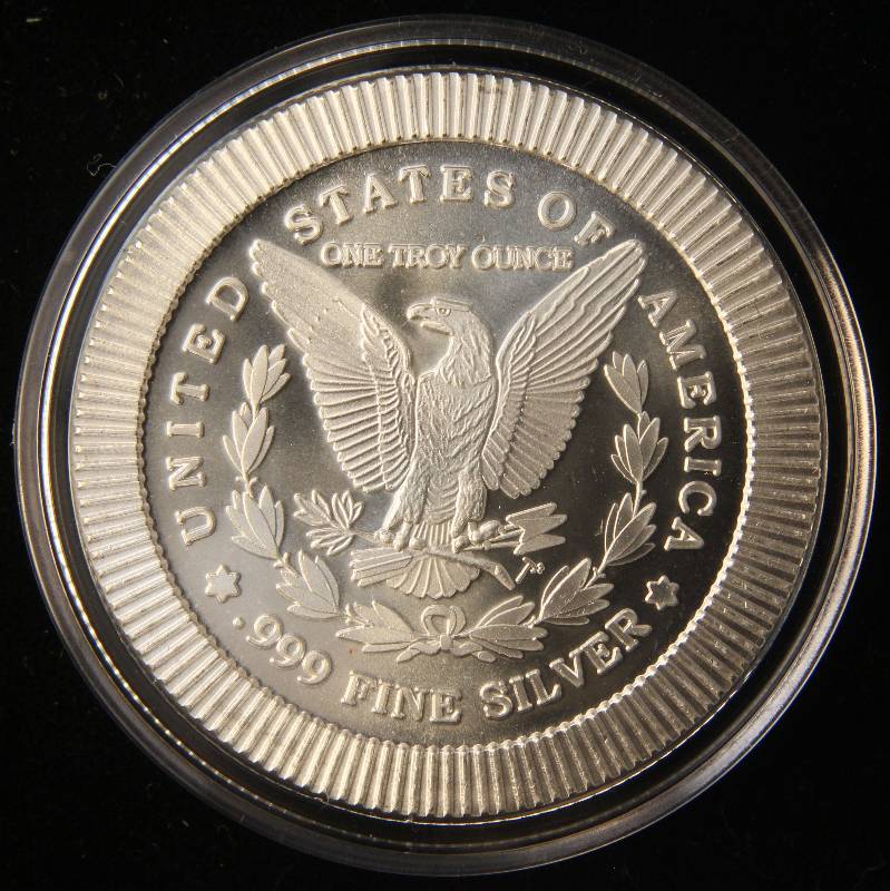 1 TROY OZ. .999 FINE SILVER MORGAN DOLLAR DESIGN IN AIRTITE