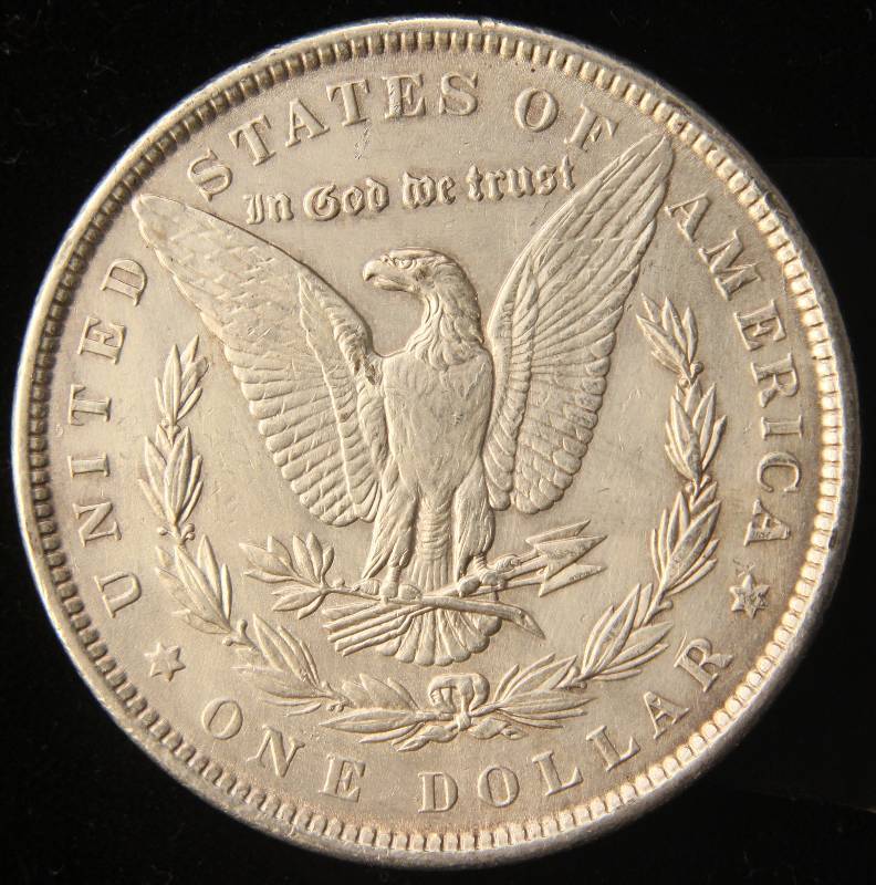 1889 MORGAN SILVER DOLLAR AU