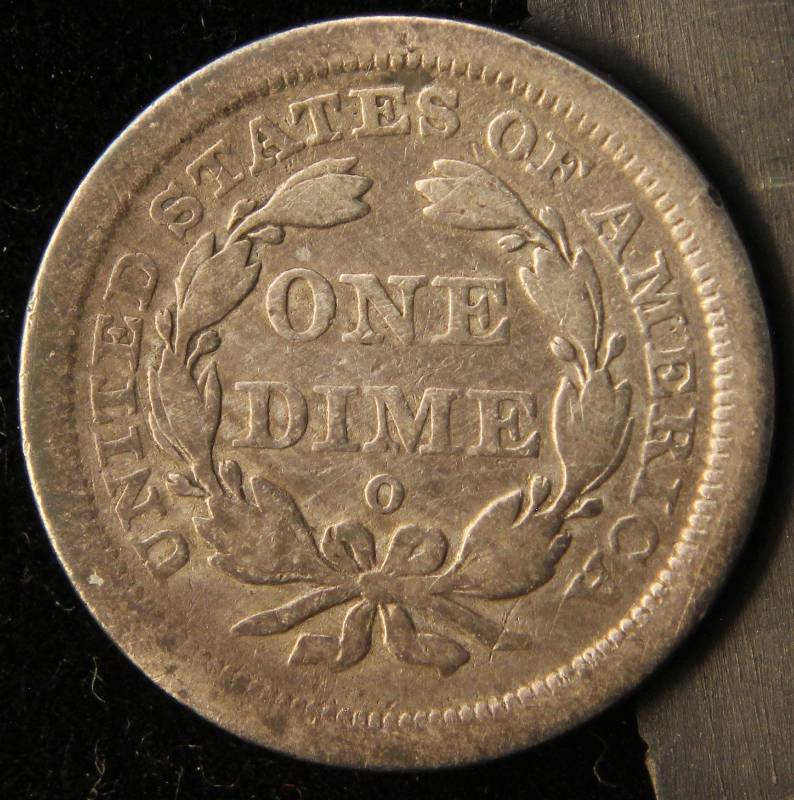 1841-O US SEATED LIBERTY SILVER DIME EARLY NEW ORLEANS COIN