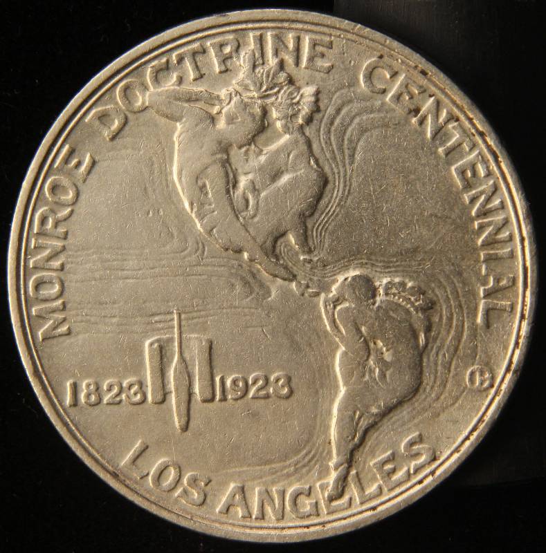 1923-S US COMMEMORATIVE HALF DOLLAR MONROE ADAMS AU