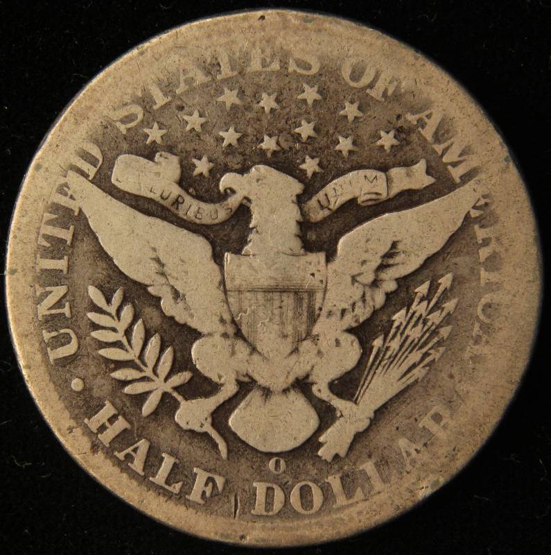 1897-O BARBER SILVER HALF DOLLAR KEY DATE COIN