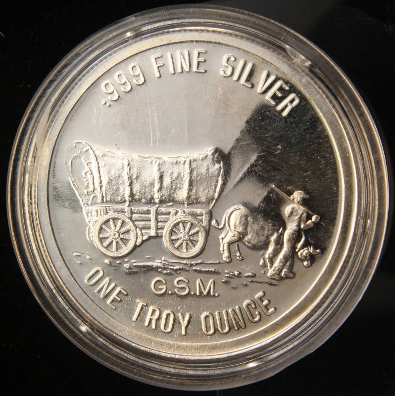 1 TROY OZ. .999 FINE SILVER PROSPECTOR GOLDEN STATE MINT IN AIRTIGHT
