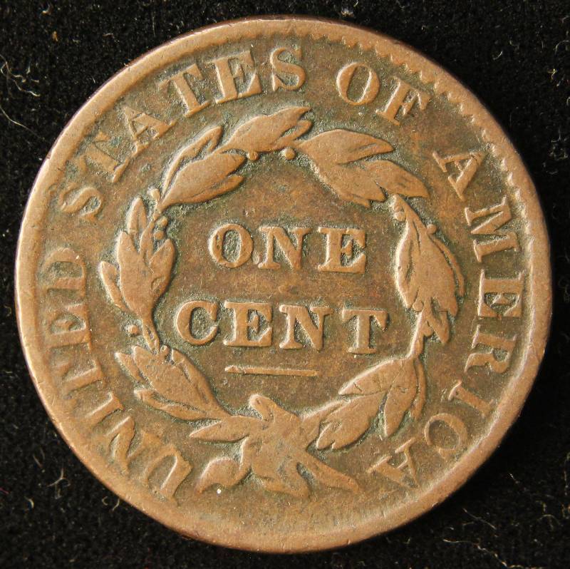1830 US CORONET HEAD LARGE CENT FINE