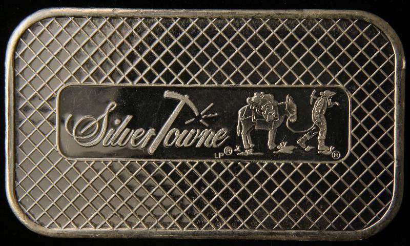 1 TROY OZ. .999 FINE SILVER BAR PROSPECTOR BY SILVERTOWNE