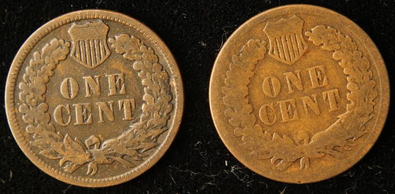 2 INDIAN HEAD CENTS 1885 FINE & 1887 GOOD
