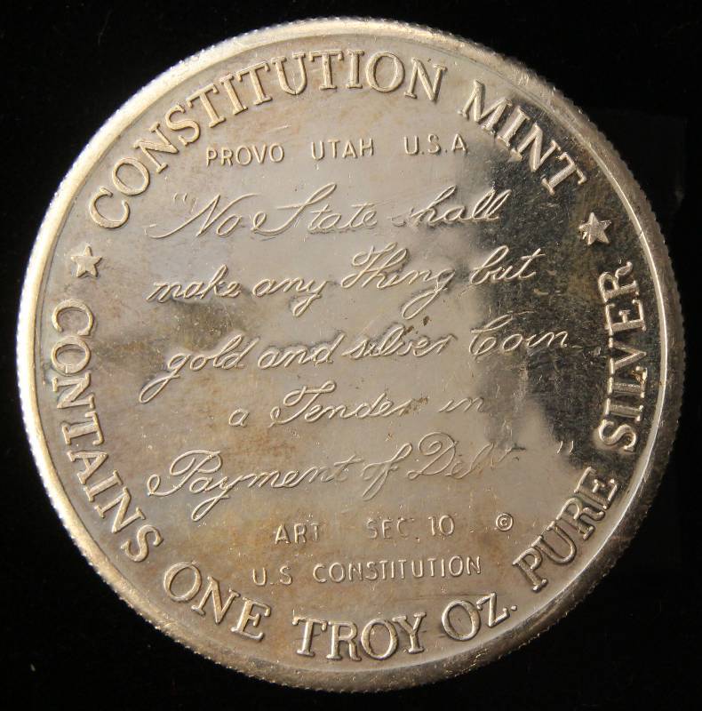 1 TROY OZ. .999 FINE SILVER CONSTITUTION MINT SHIP