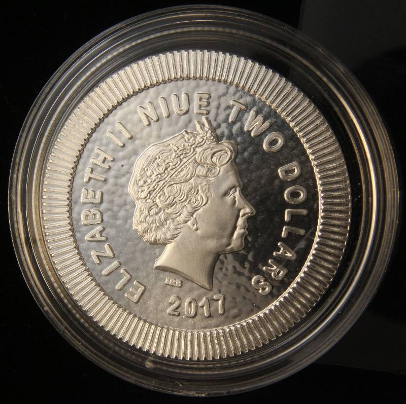 2017 NIUE $2 OWL 1 TROY OZ. .999 FINE SILVER IN AIRTITE