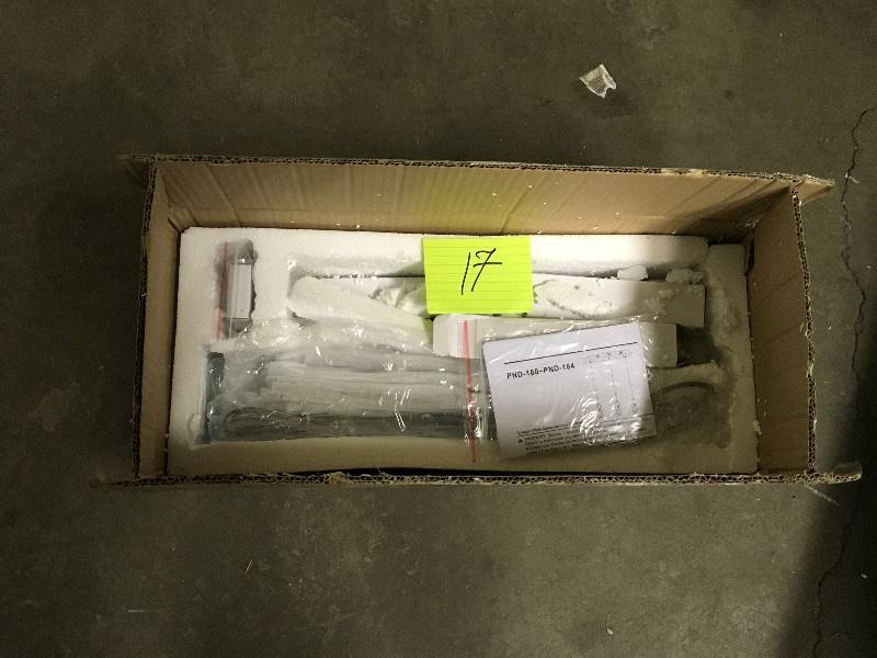 lot 17 image: TransGlobe Lighting Modern Pendant with Crystal Blocks in Polished Chrome open box never used