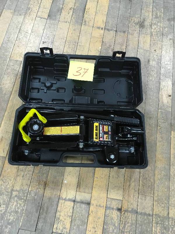 lot 37 image: Torin Black Jack 2 Ton Trolly Jack with 360Degree Handle in like new condition