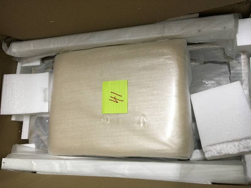 lot 41 image: MegaHome 3 Piece White Vanity Set open box never used