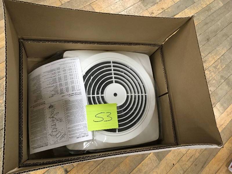lot 53 image: Broan 10 Thru Wall Fan open box never used