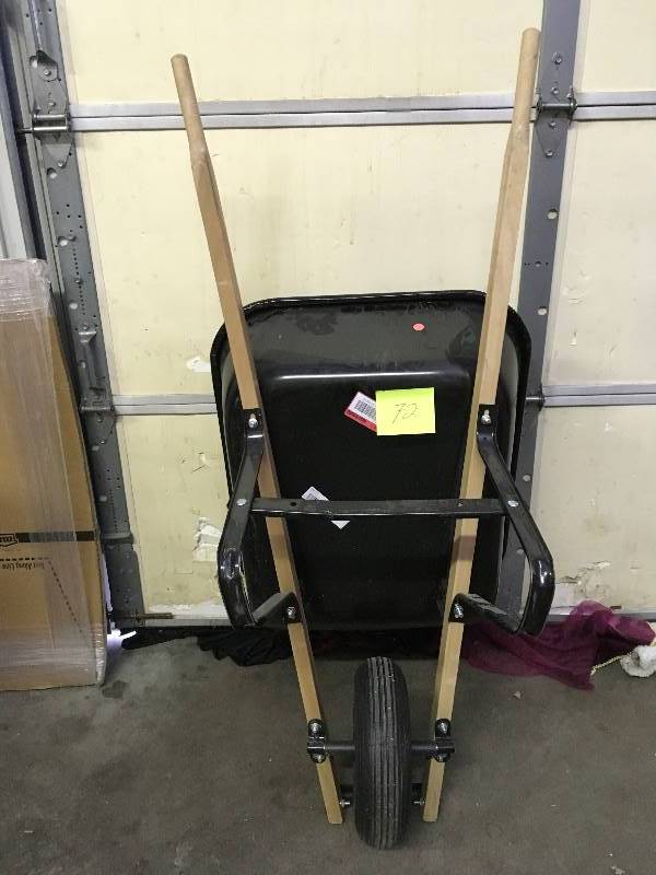 lot 72 image: True Temper 6 cu. Ft. Steel Wheelbarrow