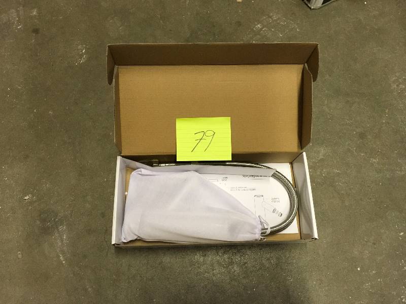 lot 79 image: Virtu USA Esto 7 Chrome Lead Free Single Handle Faucet with Finish Options open box never used