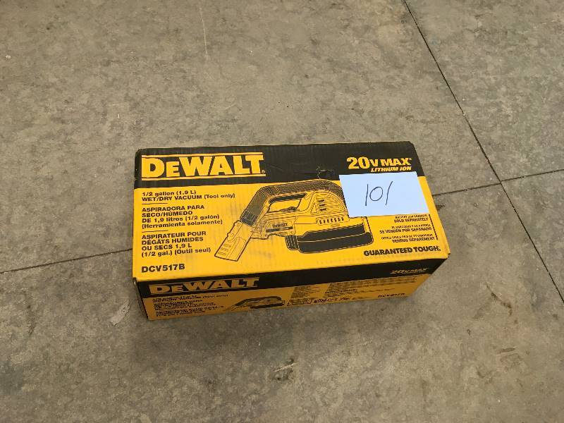 lot 101 image: DeWalt 12 Gallon WetDry Vacuum (TOOL ONLY)