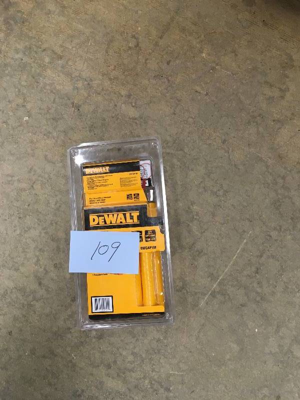 lot 109 image: DeWalt 9874363 1 in. Cap Stapler Pak 18 Gauge new