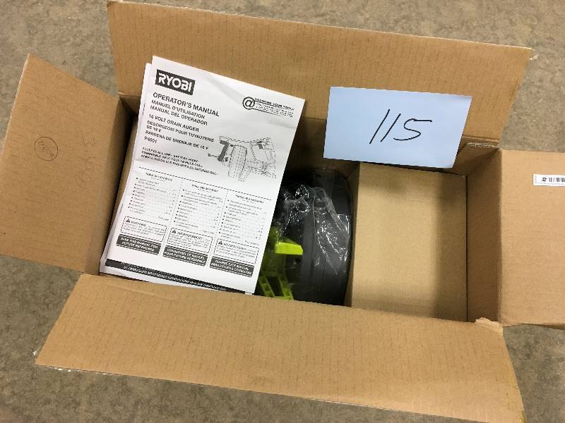 lot 115 image: Ryobi 18 Volt Drain Auger