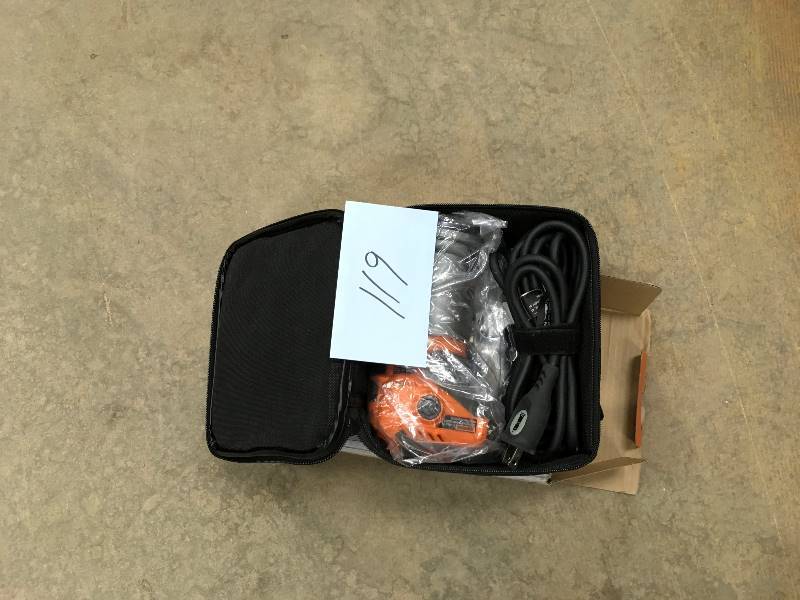 lot 119 image: Ridgid 1-12 Peak HP Corded Compact Router, 5.5 Amp in like new condition