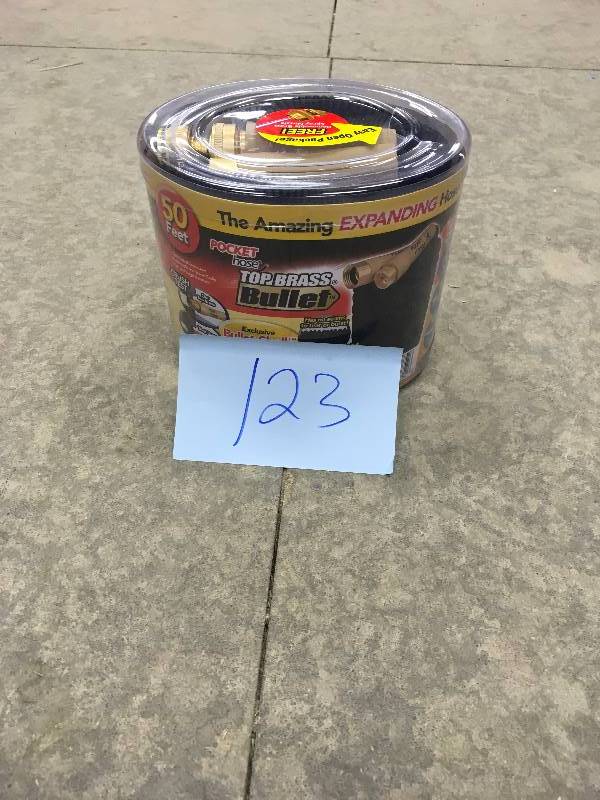 lot 123 image: Pocket Hose 8703-12 Telebrands 50 ft. Black Pocket Hose new