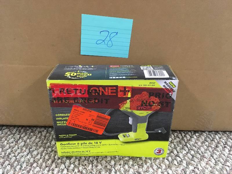 Ryobi One 18-Volt Power Inflator ( Tool Only) open box