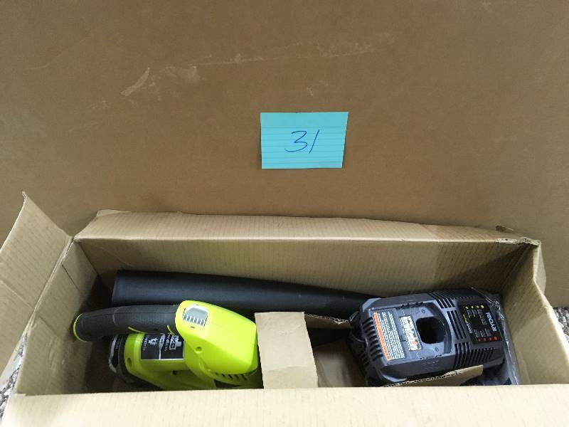 Ryobi One 18-Volt Lithium - Ion Hybird Dual Power Hard Surface Blower Battery and Charger Inculded Open Box not used