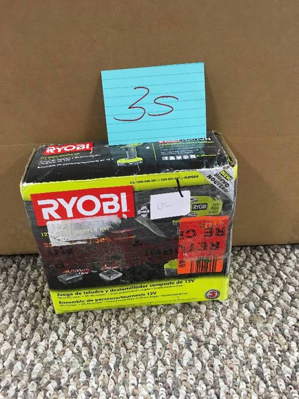 Ryobi 12-Volt Cordless Lithium - Ion DrillDriver Kit open box in good working condition