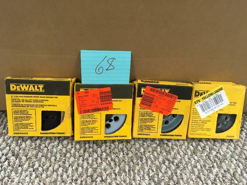 DeWalt DWE64233 Hook & Loop Pad, 5 in. & Medium - Lot of 4 open pkg not used