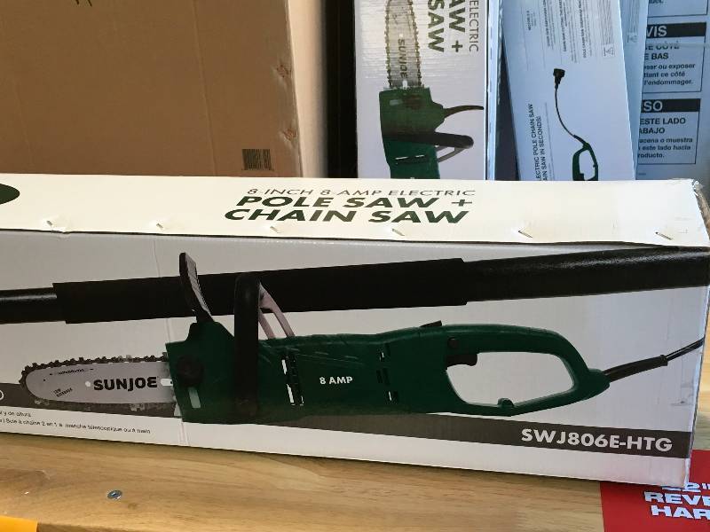 Sun Joe SWJ806E-HTG 2-in-1 Electric Convertible Pole Chain Saw  new