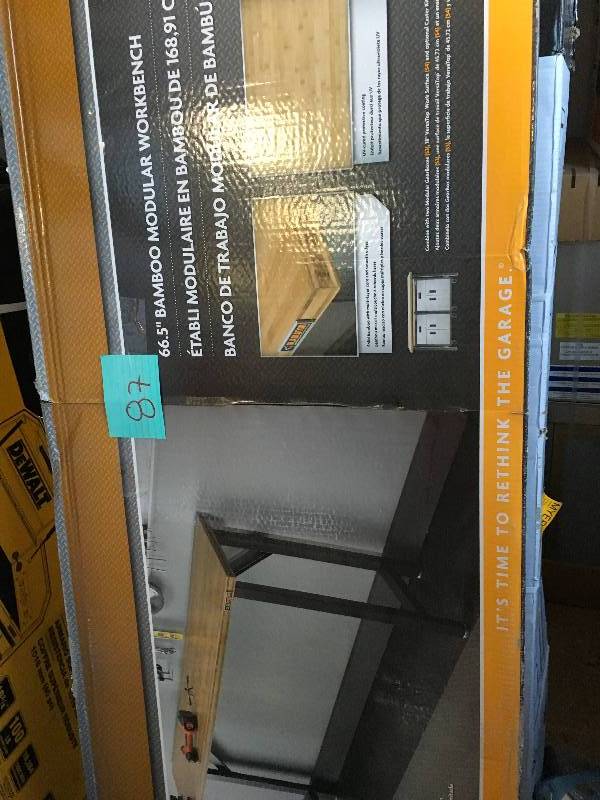 Gladiator GAWB66BAWG 66.5-Inch Bamboo Modular Workbench New