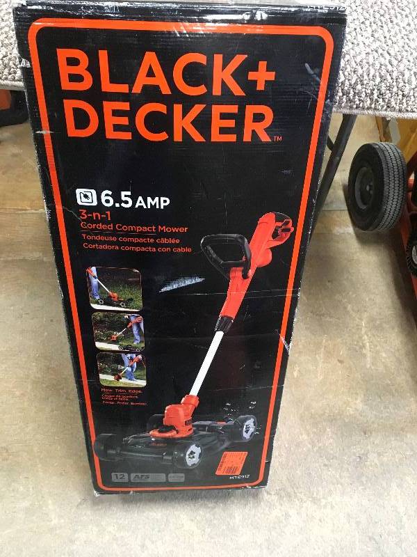 Black & Decker 6.5 Amp 3-n-1 Corded Compact Mower Open box not used