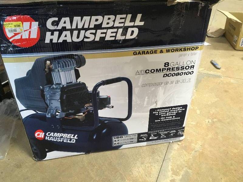 Campbell Hausfeld 8 Gallon Air Compressor Open box in like new condition