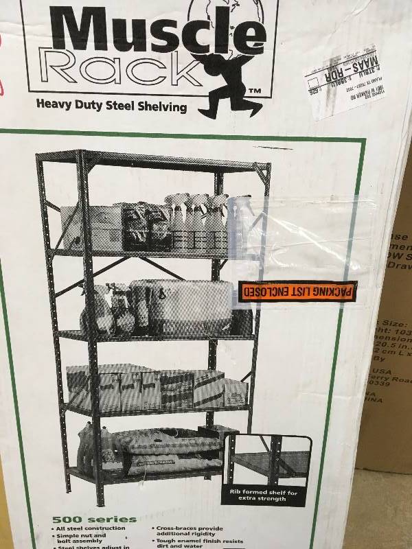 Edsal Steel Commercial Shelving Unit, 36 Width x 72 Height x 16 Depth not used