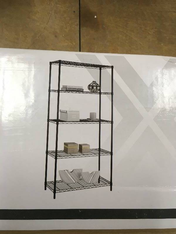 HDX 5-Shelf Storage Unit - 36 in. W x 16 in. L x 72 in. H not used