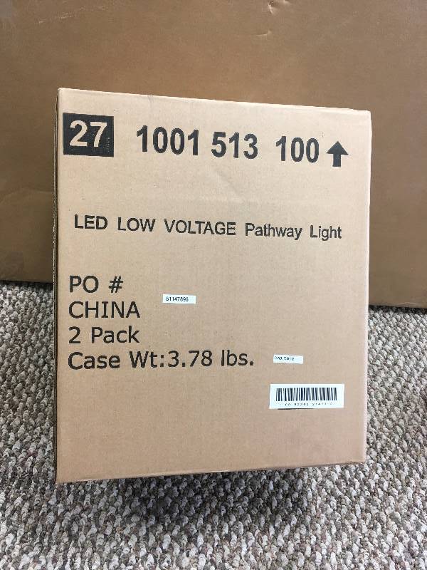 Hampton Bay LED Low Voltage Pathway Light, Black Finish - Lot of 2 new